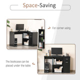 180° Rotating Home Office Corner Desk Storage Shelf Cabinet