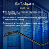 StarTech.com Horizontal Lacing Bar (10 Pack) w/ 4 inch Offset at 75 De