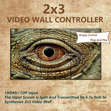 Contrôleur de mur vidéo HDMI ICUIXIAN 2x3, 3x2, 1x6, 1x5, 1x4, 2x2 tv wa