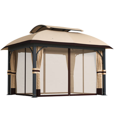 11' x 13' Patio Gazebo, Galvanized Metal Frame