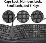 Clavier ergonomique scindé Kensington Pro Fit filaire, taille complète, intégré