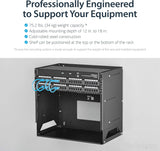 StarTech.com 2-Post 8U Open Frame Wall Mount Network Rack with Built-i