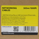 StarTech.com Bulk Cat 6 Ethernet Cable - 1000 ft. - Solid - CMP/FT6 Pl