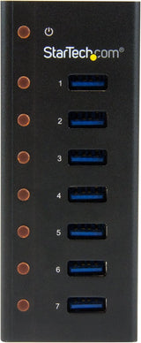 StarTech.com Hub USB 3.0 à 7 ports - Boîtier en métal - Fixation sur bureau ou mur