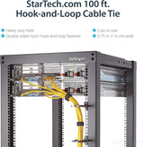 StarTech.com 100ft. Hook and Loop Roll - Cut-to-Size Reusable Cable Ti