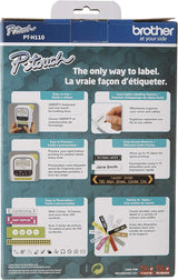 BROTHER PTH110 Easy, Portable Label Maker-Handheld Labeller, Black/Whi