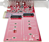 Carte adaptateur double SSD M.2 PCIe StarTech.com, PCIe x8 / x16 vers double NVMe