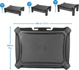 MOUNT-IT! Mesh Computer Monitor Stand Riser [Metal] Desk Organizer wit