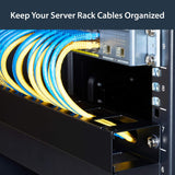 StarTech.com 1U Horizontal Finger Duct Rack Cable Management Panel wit