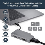 StarTech.com USB C Multiport Video Adapter with HDMI, VGA, Mini Displa