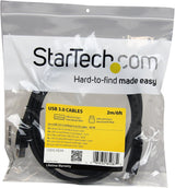 StarTech.com 2m 6 ft Certified SuperSpeed USB 3.0 A to B Cable Cord -