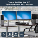 StarTech.com 2-Port DisplayPort KVM Switch - Dual-Monitor - 4K 60 - wi