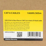 StarTech.com Bulk Cat 6 Ethernet Cable - 1000 ft. - Solid - CMP/FT6 Pl