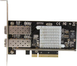 StarTech.com 10G Network Card - 2X 10G Open SFP+ Multimode LC Fiber Co