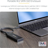 StarTech.com M.2 SSD Enclosure for M.2 SATA SSDs - USB 3.1 (10Gbps) wi