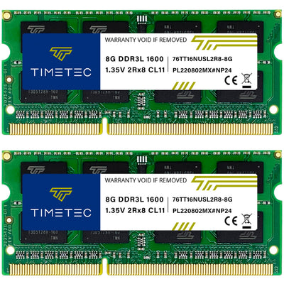 Timetec 16GB KIT(2x8GB) DDR3L / DDR3 1600MHz PC3L-12800 / PC3-12800 No