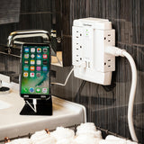 6OUTLET Swivel Wall TAP 1200J 2 USB 2.4A White