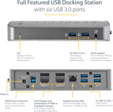 StarTech DK30A2DHU USB-C/USB-A Hybrid Dock - Dual 4K 60Hz