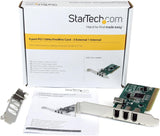 StarTech.com PCI1394MP 4-Port PCI 1394a FireWire Adapter Card, 3 Exter