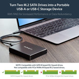StarTech.com Dual-Slot Hard Drive Enclosure for M.2 SATA SSDs - USB 3.