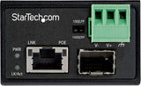 StarTech.com PoE+ Industrial Fiber to Ethernet Media Converter 30W - S