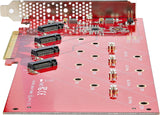 StarTech.com Quad M.2 PCIe Adapter Card, PCIe x16 to Quad NVMe or AHCI