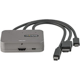 StarTech.com 3-in-1 Multiport to HDMI Adapter - 4K 60Hz USB-C, HDMI or