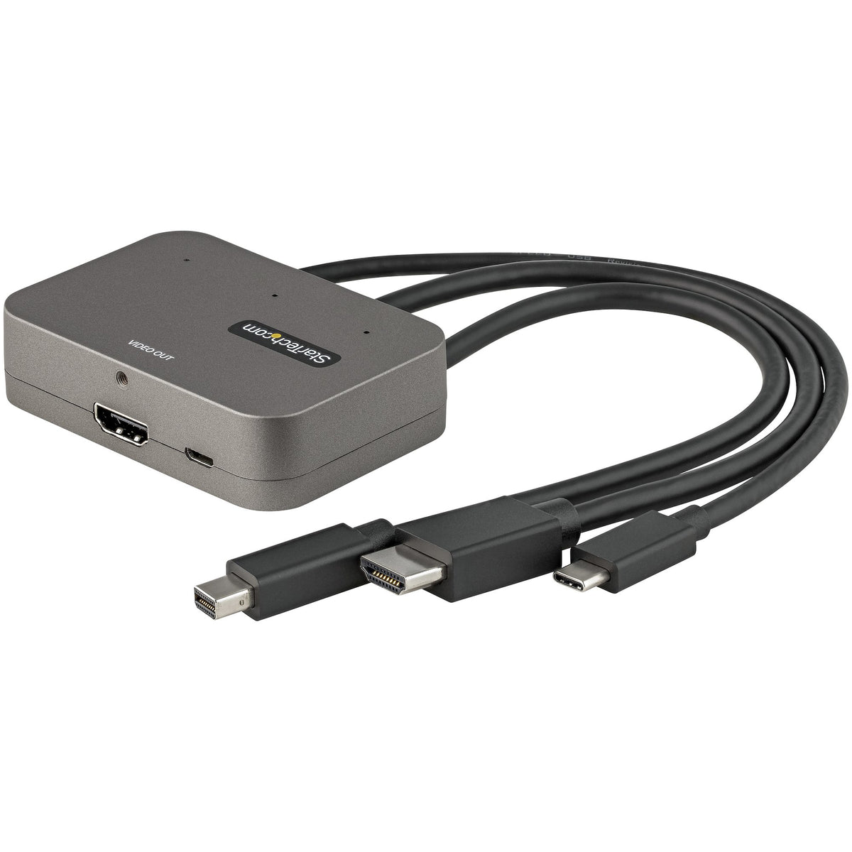 StarTech.com 3-in-1 Multiport to HDMI Adapter - 4K 60Hz USB-C, HDMI or