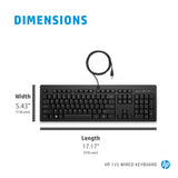 Clavier filaire HP 125 – USB noir pleine taille