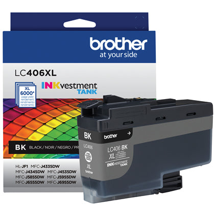 Brother LC406XLBKS INKVESTMENT Black Ink Cartridge