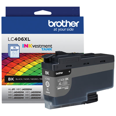 Brother LC406XLBKS INKVESTMENT Black Ink Cartridge