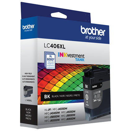 Brother LC406XLBK Black Ink Cartridge - 6000 Pages
