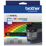 Brother LC406XLBK Black Ink Cartridge - 6000 Pages