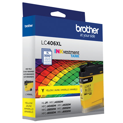 Brother LC406XLY Yellow High-Yield Ink Cartridge