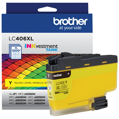 Brother LC406XLYS INKVESTMENT Yellow Ink Cartridge