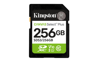 Kingston Technology 256GB SDXC Canvas Select Plus Gen3 150MB/s C10 UHS