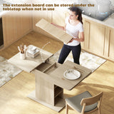 Extendable Dining Table for 4-6 People, 43.3