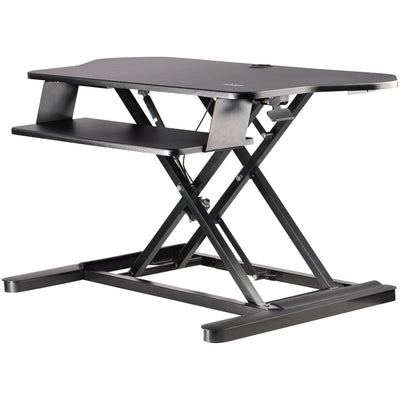 StarTech.com Corner Sit Stand Desk Converter with Keyboard Tray - Larg
