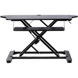 Rehausseur de bureau assis-debout d'angle StarTech.com avec tiroir de clavier - Grand