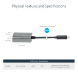 USB C to Displayport Adapter 8K/4K 60HZ Video 12IN Cable