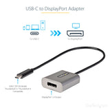 USB C to Displayport Adapter 8K/4K 60HZ Video 12IN Cable