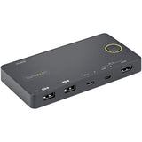 StarTech.com 2 Port Hybrid USB-A + HDMI & USB-C KVM Switch - Single 4K