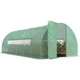 20x10x6.6ft Heavy Duty Outdoor Walk-in Tunnel Greenhouse Portable Garden Planting Warm House with PE Cover