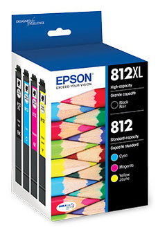 Epson T812XL-BCS 4-Pack Ink Cartridge Combo