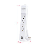 Parafoudre CyberPower P406U blanc 4 sorties CA 125 V 1,8 m