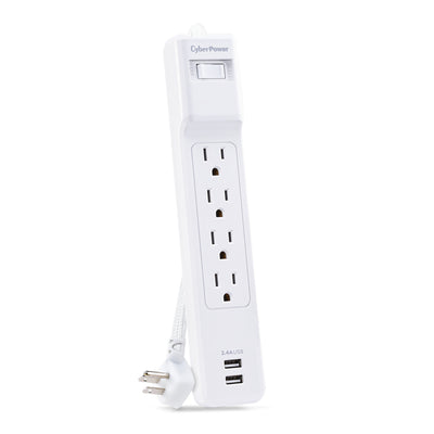 CyberPower P406U surge protector White 4 AC outlet(s) 125 V 1.8 m
