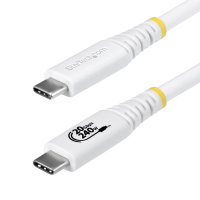6FT USB4 CABLE WHITE USB-IF CERTIFIED 4K120/DP2.1/240W/20GBPS