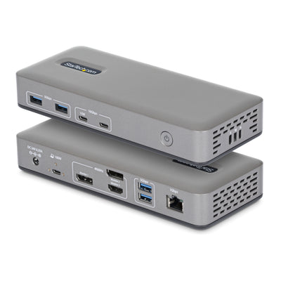 StarTech.com USB-C Dock, 4K Triple Monitor Laptop Docking Station with