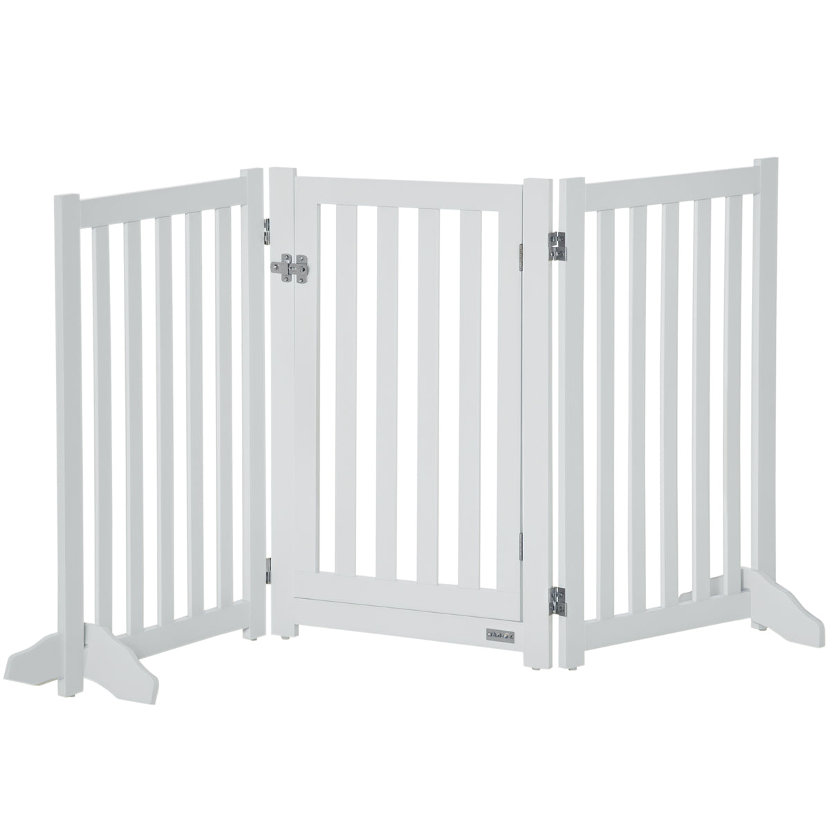 3-Panel Foldable Dog Gate with Feet for Medium Dogs and Below