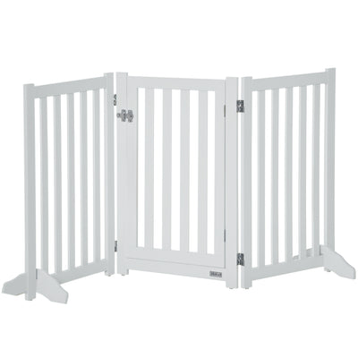3-Panel Foldable Dog Gate with Feet for Medium Dogs and Below